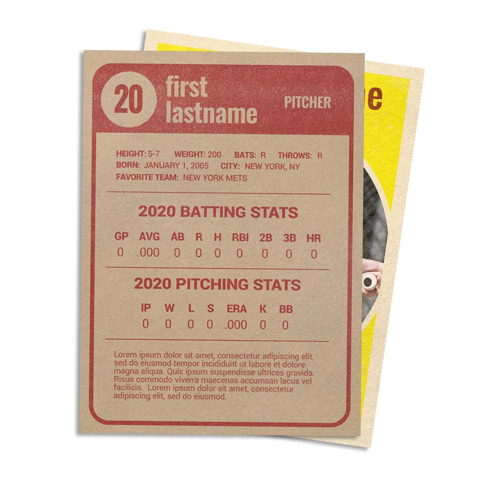 Retro 20s Baseball Card - Sports Card Templates Intended For Baseball Card Template Psd