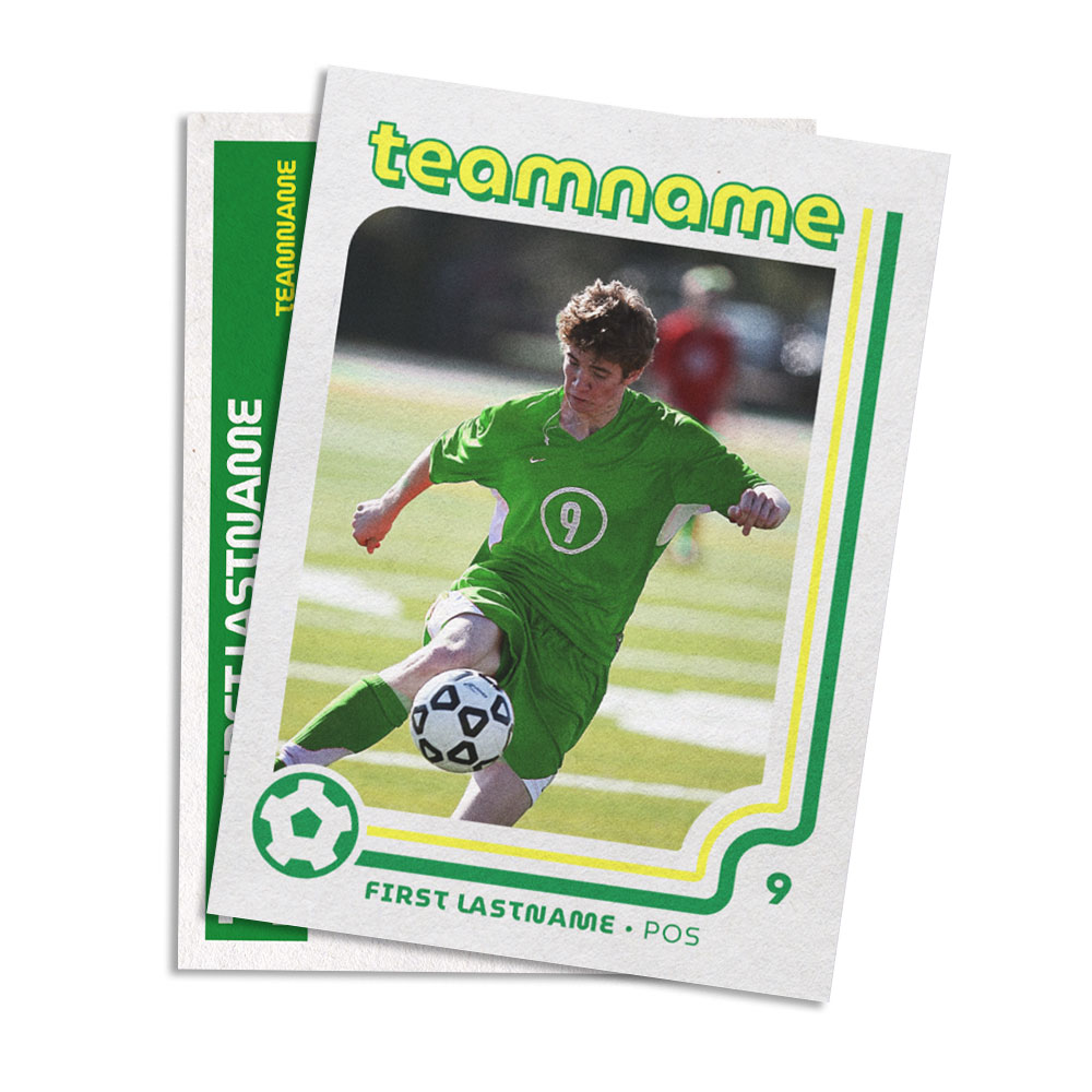 Retro Soccer Card  Sports Card Templates Inside Soccer Trading Card Template